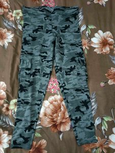 Camouflage Print Cargo Pants