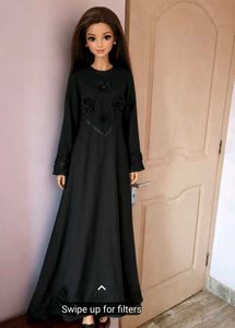 Elegant Black Abaya Gown