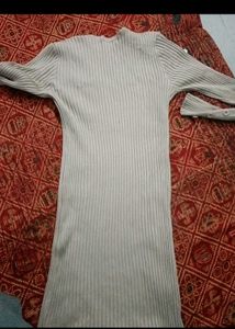 Ribbed Long Sleeve V-Neck bodycon