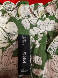 Green Floral Blouse