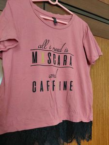 Cute "Mascara and Caffeine" T-Shirt