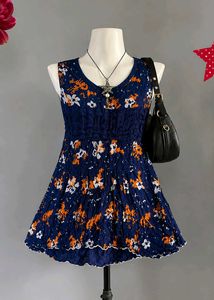 Chic Floral Print Sleeveless Top