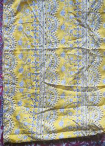 Yellow Block Print Sleeveless Top