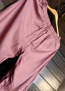 Mauve Pink Chikankari Embroidery Kurta Set