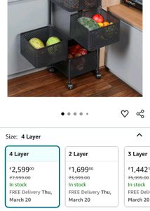 Kitchen Pro Trolley 4 Layer