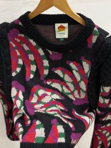 FARM RIO  Banana Dots Pullover Sweater