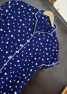 Navy Blue Nightsuit For 36 Bust