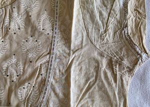 Elegant Beige Printed Kurta