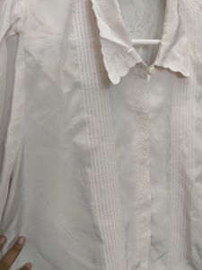 Classic White Button-Up Blouse