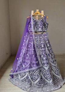Brand new Purple Embroidered Lehenga Choli