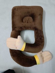Cute Brown Plush Pillow for newborn