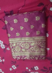 New Exquisite Red &amp; Gold Silk Saree