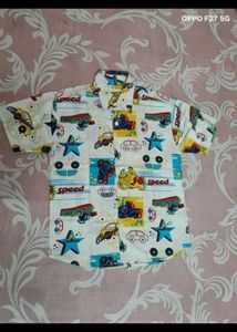 Kids' Fun Car Print Shirt