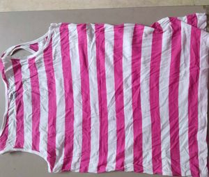 Pink &amp; White Striped Tank Top