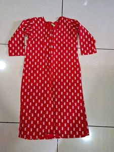 Stylish Red Bandhani Print Kurti