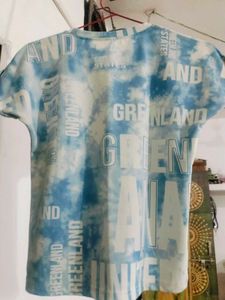 Blue Tie-Dye Graphic T-Shirt