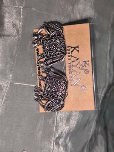 Kayan Oxidized Elephant Jhumka Earrings