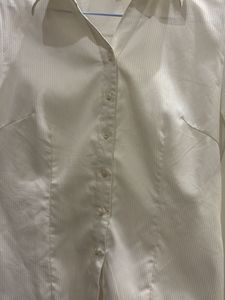 Classic White Striped fitted Shirt