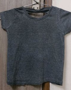 Gray Sequin Heart Tee