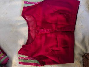 Vibrant Magenta Embroidered Saree