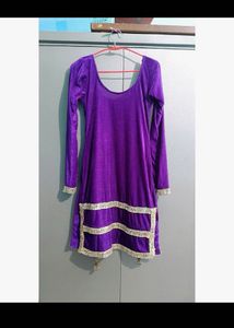 Purple Velvet kurta only