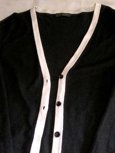 Classic Black & White Cardigan