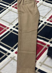 Women Beige Tailored Tapered Fit Trouser/pant