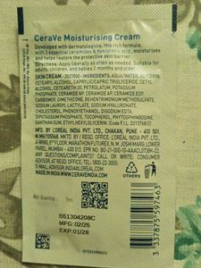 CeraVe Moisturizing Cream Sample