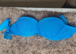 Bright Blue Bandeau Bikini Top