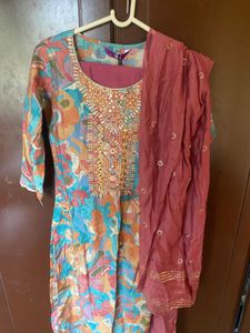 Embroidered Kurta with Dupatta Set