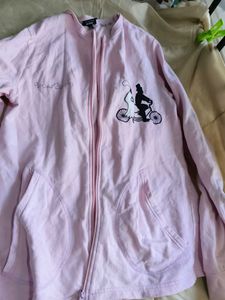 Pink Zip-Up Sweatshirt