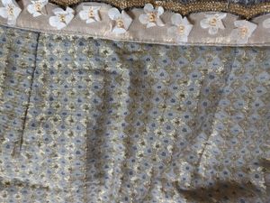 Plan Cream Beautiful Saree