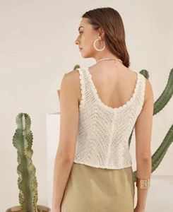 Chic Crochet Knit Tank Top