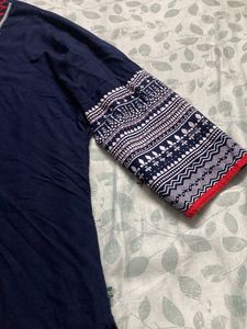 Nice Cotton Blend Embroidered Kurta