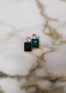 Emerald Green Gemstone Earrings