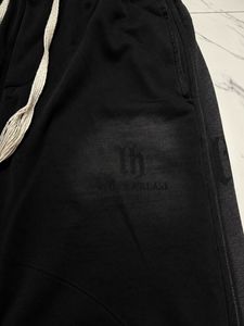 Men's Black Track Pants with side fade pattern