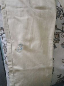 Cream Wide-Leg Trousers