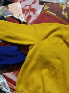 Yellow 'Life' Print Sweater