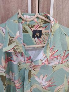 Men's Tropical Print Short Sleeve Shirt