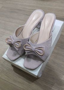 Sparkly Bow Heels