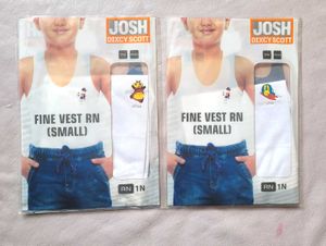 NEW JOSH DIXCY SCOTT Baby Vest Set of 2 | 3–6M |