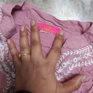 Pink kurta, Size is L but will fit M