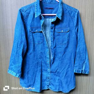 Once-worn Denim Button-Down Shirt