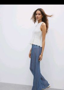 Low waist knit trousers