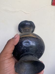 Vintage Brass Vase with Engraving