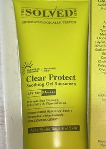 The SOLVED SKIN Clear Protect Sunscreen