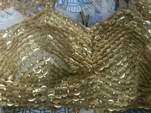 Sparkling Gold Embellished Party blouse