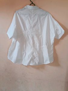 Chic White Button-Up short Shirt