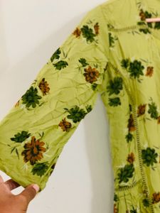 Floral Green Midi Dress