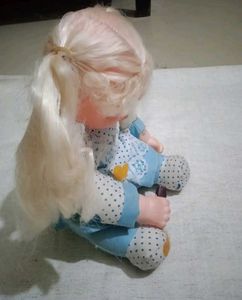 Vintage Cloth Doll with Pigtails